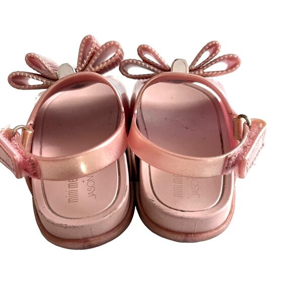 Mini Melissa Jason Wu Beach Slide Sandal Gold Metallic Pink size 6 - Picture 4 of 7